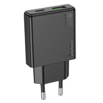 Įkroviklis HOCO Slim N38 (1xUSB-C 1xUSB 20W) juodas