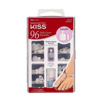 Dirbtinių kojų nagų rinkinys su klijais trumpais KISS 96 vnt. patarimų
