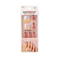 Honey Bee Press-On Pedicure KISS dirbtiniai kojų nagai 1 rinkinys