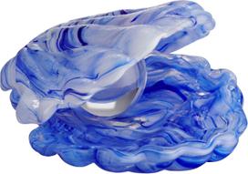 Kosta Boda Skulptūra Mother of Pearl mėlyna