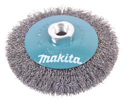 D-39849 Kūginis šepetys  115mm x M14; "banguotas" 0,3mm, viela 125, 150, 180, 230mm Makita