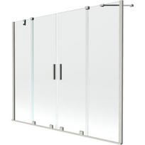 Vonios sienelė Mexen Velar Duo, 170 x 150 cm, Brushed nickel/Transparent