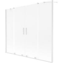 Vonios sienelė Mexen Velar Duo, 190 x 150 cm, White/matinis stiklas