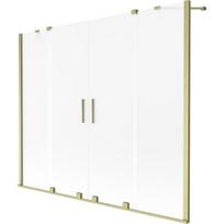 Vonios sienelė Mexen Velar Duo, 200 x 150 cm, Brushed gold/matinis stiklas