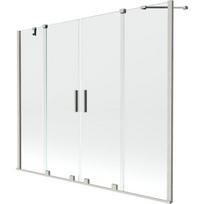 Vonios sienelė Mexen Velar Duo, 200 x 150 cm, Brushed nickel/Transparent