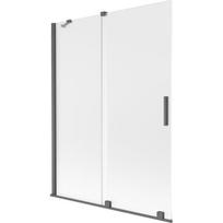 Vonios sienelė Mexen Velar, 130 x 150 cm, Brushed gun gray/matinis stiklas