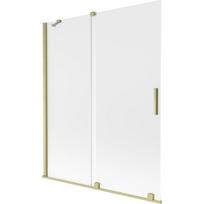 Vonios sienelė Mexen Velar, 140 x 150 cm, Brushed gold/matinis stiklas