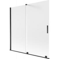 Vonios sienelė Mexen Velar, 160 x 150 cm, Black/matinis stiklas