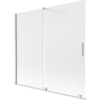 Vonios sienelė Mexen Velar, 170 x 150 cm, Brushed nickel/matinis stiklas