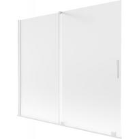 Vonios sienelė Mexen Velar, 180 x 150 cm, White/matinis stiklas