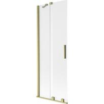 Vonios sienelė Mexen Velar, 70 x 150 cm, Brushed gold/matinis stiklas