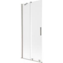 Vonios sienelė Mexen Velar, 85 x 150 cm, Brushed nickel/matinis stiklas