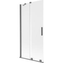 Vonios sienelė Mexen Velar, 90 x 150 cm, Brushed gun gray/matinis stiklas