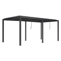 Moderni pilka aliumininė pergola Mirpol Luxe 5,8x3 m su LED apšvietimu