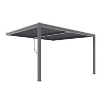 Pergola Mirpol LUXE 4x4 m antracito spalvos su LED, aliumininė, modernaus dizaino