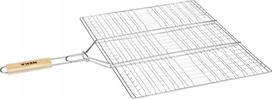 Grilio grotelės Neka BBQ Double Grid, 40x50 cm, rudos/sidabrinės spalvos