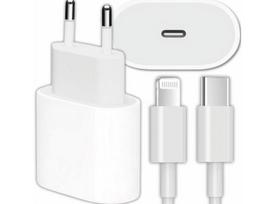 Greitasis telefono įkroviklis 20w + 1m kabelis / usb-c - iphone apšvietimas