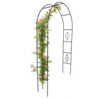 Metalinis sodo pergolės arkos laikiklis rožėms ir vijoklinėms gėlėms, 240 cm, žalias