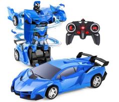 Sportinis automobilis valdomas pulteliu, transformuojasi į robotą, įvairių spalvų, 35 cm