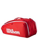 Wilson Super Tour x15 2025 raketinė teniso tašė - raudona