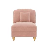 Windsor sofa be porankių su pagalve, rožinė