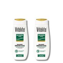 Apsauginis plaukų balzamas su makadamijų riešutų aliejumi Vitélite Macadamia, 2x250 ml