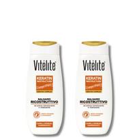 Atkuriamasis plaukų balzamas su keratinu Vitélite Keratin, 2x250 ml
