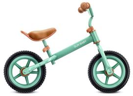 Vaikiškas balansinis dviratukas 12 colių, 2–3 metų vaikams, lengvas, 2,5 kg Molto STRADA, žalsvai-salotinė spalva, juodi ratai