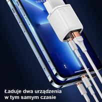 USAMS 1XUSB-C ĮKROVIKLIS, 1XUSB, SKIRTAS „MAGSAFE“ IPHONE 11, 12, 13, 14, 33W PD3.0 QC3.0