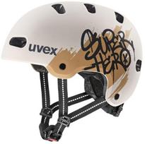 Vaikiškas dviratininko šalmas Uvex Kid 4 Style, smėlio spalvos, 55-58 cm
