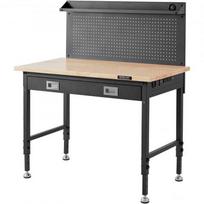 Darbo stalas, reguliuojamo aukščio, 121.9x61x71.1-100.3 cm, ąžuolas, anglinis plienas