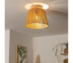 Brilagi - LED paviršinis lubų šviestuvas CERIA BOHO 1xE27/40W/230V Ø 28 cm ruda/ąžuolas