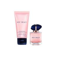 Giorgio Armani 2 dalių grožio kelioninis rinkinys: My Way Eau De Parfum Kelioninis dydis 7ml + My Way Drėkinamasis parfumuotas kūno losjonas Kelioninis dydis 50ml Selfless Perfume 7ml+Body Lotion 50ml
