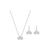 Swarovski Bitė Karalienė Kibirkščiuojanti Karūna Karoliai ir Auskarų Rinkinys Moterims Papuošalai 5510988 Box (Random Color)