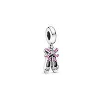 Pandora pankiški baleto bateliai su 925 sidabro pakabuku moterims, 798339CZ Multicolor,F