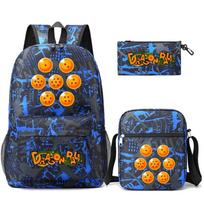 3 vnt./rinkinys Anime Dragon Ball kuprinė su pečių krepšiu pieštuko dėklu berniukui mergaitei Back to School Bookbag Wome Travel Bag Mochila