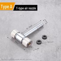 Greito oro užpildymo antgalis automobiliams, motociklams, dviračiams ir sunkvežimiams Mini T-shaped air pump white