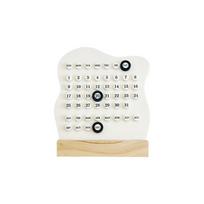 Apvalus kalendorius Amžinasis kalendorius Rankų darbo žiedas Stalo kalendorius Kūrybiškas ir unikalus stalo papuošalas digital calendar 1PC kreminė