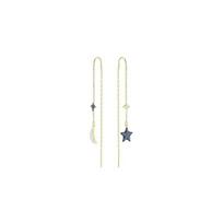 Swarovski Žvaigždės Mėnulio Kristaliniai Auskarai Moteriški auskarai 5627351 Box (Random Color),F,Blue
