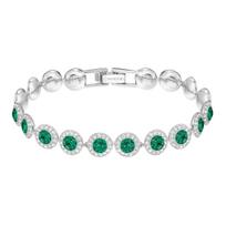 Swarovski Angelic Sanrio Dvigubo sluoksnio dizaino sidabrinė apyrankė Moteriška apyrankė Kubinis cirkonis Perlas 5237769 Box (Random Color)
