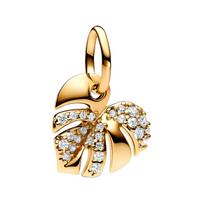 Pandora Monstera lapo paauksuoto vario sidabro lydinio pakabukas Unisex pakabukas 763349C01 F,Gold
