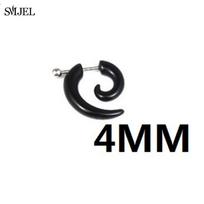 Punk New Fashion Spiral Earrings Tapers Snail Ear Expanders Black Earring 4/5/6/8/10 mm Body Jewelry Men Women Ear plug Piercing