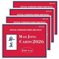 Mahjong Kortelė 2026 – Didelio Spausdinimo Amerikietiško Mahjong Kortelės 2026, Lengvai Skaitoma Mahjong Kortelė Entuziastams(4 vnt) 4PCS ONE SET