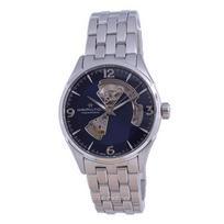 Hamilton Jazzmaster nerūdijančio plieno atviros širdies automatinis laikrodis H32705141 mėlyna