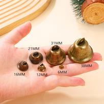 Bronzinis Retro Ragas Varpelis Pakabukas DIY Šventinei Dekoracijai 6MM Mini Silent Decoration bronza
