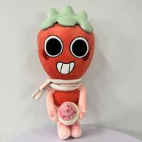 Naujas Dandy's World daigelio pliušinis žaislas Braškių personažas su rožiniu baltu šaliku Minkšta kimšta lėlė su keksu vaikams, dovana ir gerbėjų kolekcija 35CM