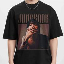 2026 BTS Jung Kook Vasaros Mada Madingi Marškinėliai Vyrams Moterims Vintažinis Viršutinis Drabužis Hip Hop Gatvės Drabužiai Per dydį T-shirt Trumpomis Rankovėmis Atsitiktiniai Drabužiai 4XL