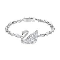 Swarovski mikro-inkrustuotas kristalinis akių gulbės apyrankė Moteriškos apyrankės Sidabrinė 5200942 Silver,F