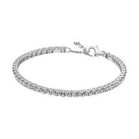 Pandora Blizganti teniso apyrankė Originalus dizainas 925 sidabras Kubinis cirkonis Moteriška apyrankė 591469C01 Box,16