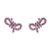 Swarovski Lifelong Bow Butterfly Knot Design Rhodium Plated Earrings Women earrings Silver 5723557 Box (Random Color)